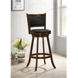 Pemberly Row 2-Piece Upholstered Swivel Bar Chair Set in Chestnut