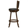 Pemberly Row 2-Piece Upholstered Swivel Bar Chair Set in Chestnut