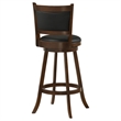 Pemberly Row 2-Piece Upholstered Swivel Bar Chair Set in Chestnut
