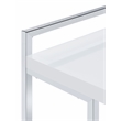 Pemberly Row Rectangular C-Shaped Sofa Side Table in White High Gloss
