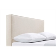 Pemberly Row Upholstered Queen or Full Panel Headboard in Sand
