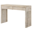 Pemberly Row 2-Drawer Wood Entryway Console Table in White Washed