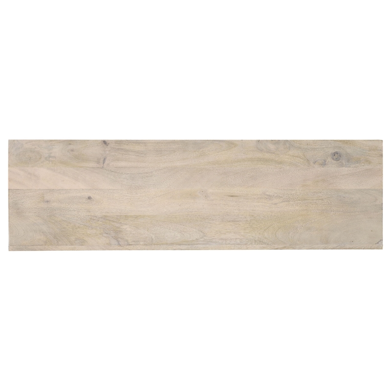 Pemberly Row 2-Drawer Wood Entryway Console Table in White Washed