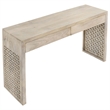 Pemberly Row 2-Drawer Wood Entryway Console Table in White Washed