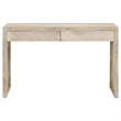 Pemberly Row 2-Drawer Wood Entryway Console Table in White Washed
