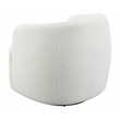 Pemberly Row Faux Sheepskin Upholstered Swivel Chair in Natural
