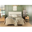 Pemberly Row Foam Padded Upholstered King Panel Headboard in Sand