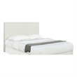 Pemberly Row Foam Padded Upholstered King Panel Headboard in Sand