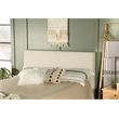 Pemberly Row Foam Padded Upholstered King Panel Headboard in Sand