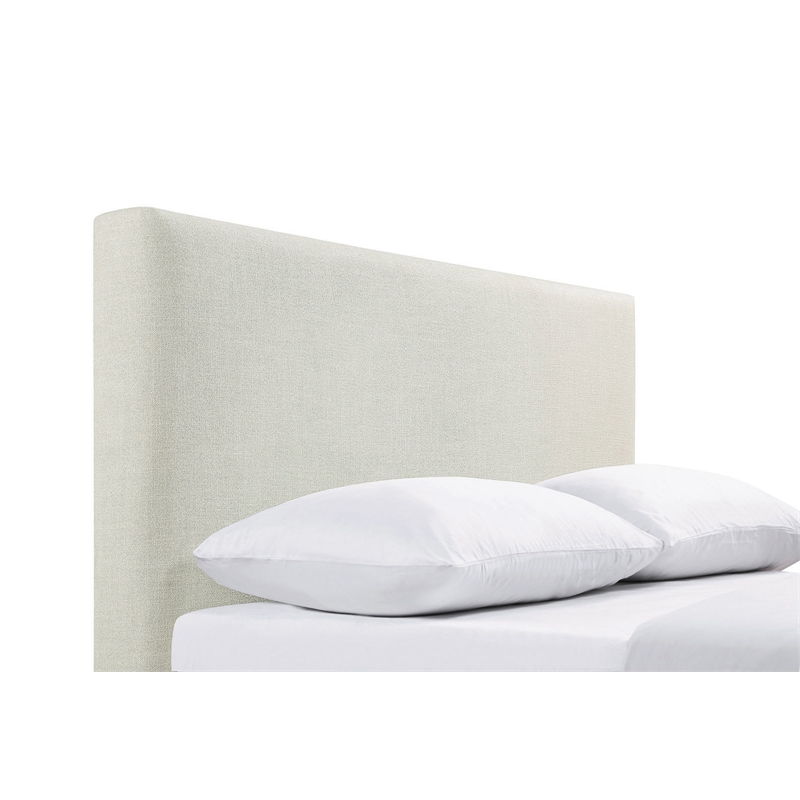 Pemberly Row Foam Padded Upholstered King Panel Headboard in Sand