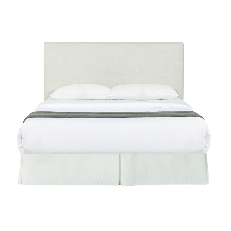 Pemberly Row Foam Padded Upholstered King Panel Headboard in Sand