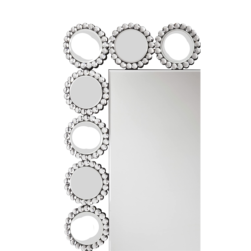 Pemberly Row 24 x 62 Inch Wall Mirror with Lighting in Silver