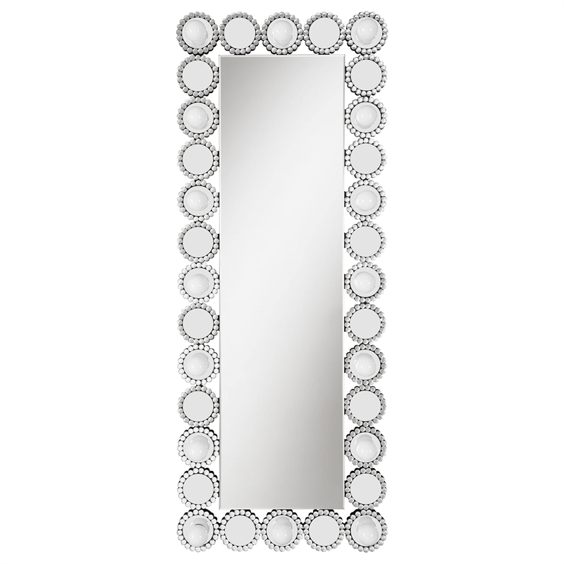 Pemberly Row 24 x 62 Inch Wall Mirror with Lighting in Silver