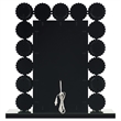 Pemberly Row 7-Bulb LED Lighted Tabletop Vanity Mirror in Silver