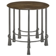 Pemberly Row 3-piece Round Nesting Table Set in Natural and Gunmetal