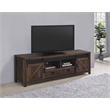 Pemberly Row 2-door Engineered Wood 79-inch TV Stand in Dark Pine