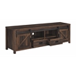 Pemberly Row 2-door Engineered Wood 79-inch TV Stand in Dark Pine