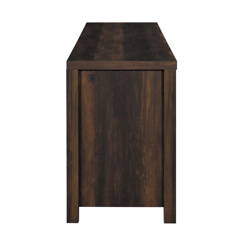 Pemberly Row 2-door Engineered Wood 79-inch TV Stand in Dark Pine
