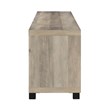 Pemberly Row 4-door Engineered Wood 79-inch TV Stand in Distressed Pine