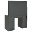 Pemberly Row 7-drawer Vanity Set with Lighting in Grey High Gloss
