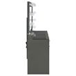 Pemberly Row 7-drawer Vanity Set with Lighting in Grey High Gloss
