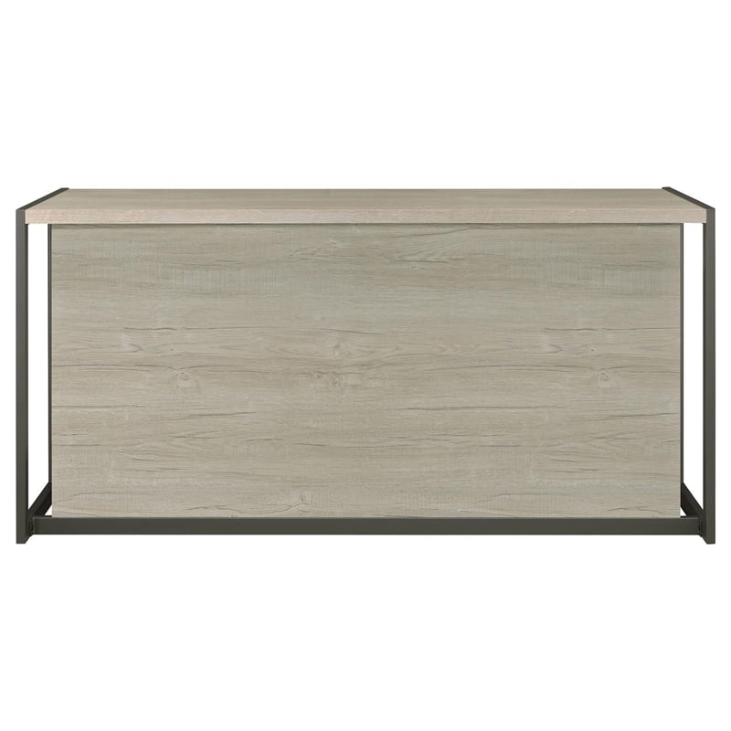 Pemberly Row 60-inch 4-drawer Computer Desk in Whitewashed Grey