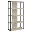 Pemberly Row 72-inch 4-shelf Engineered Wood Bookshelf in Whitewashed Grey