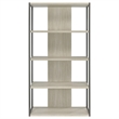 Pemberly Row 72-inch 4-shelf Engineered Wood Bookshelf in Whitewashed Grey