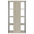 Pemberly Row 72-inch 4-shelf Engineered Wood Bookshelf in Whitewashed Grey