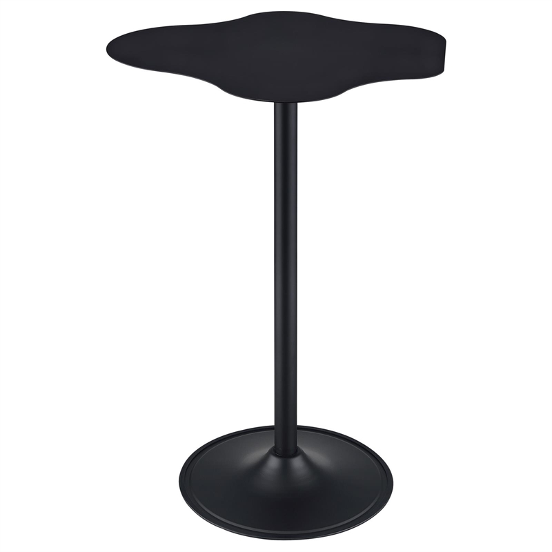 Pemberly Row Curved 29-inch Cloud-Shaped Bistro Bar Table in Black
