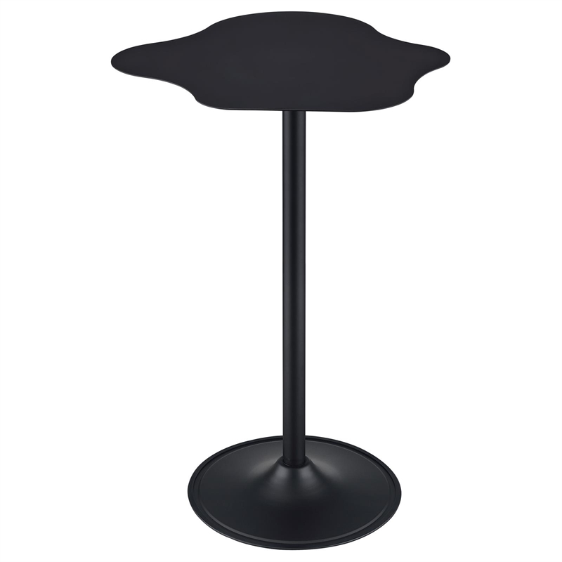 Pemberly Row Curved 29-inch Cloud-Shaped Bistro Bar Table in Black