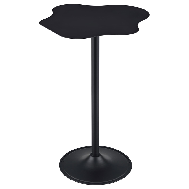 Pemberly Row Curved 29-inch Cloud-Shaped Bistro Bar Table in Black