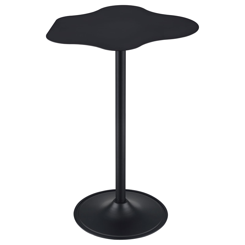 Pemberly Row Curved 29-inch Cloud-Shaped Bistro Bar Table in Black