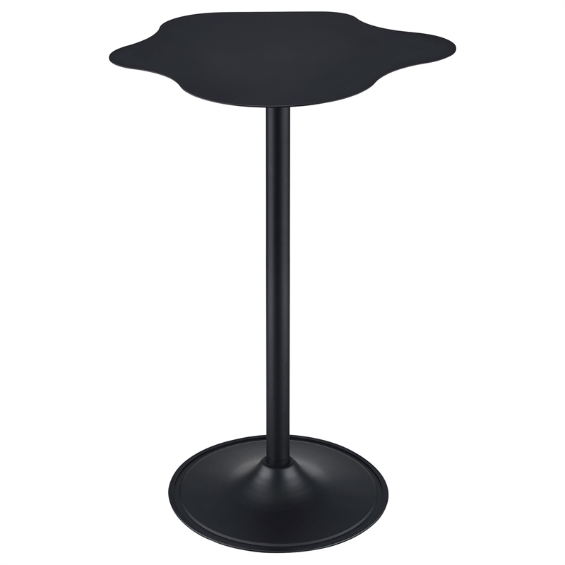 Pemberly Row Curved 29-inch Cloud-Shaped Bistro Bar Table in Black