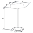 Pemberly Row Curved 29-inch Cloud-Shaped Bistro Bar Table in Black