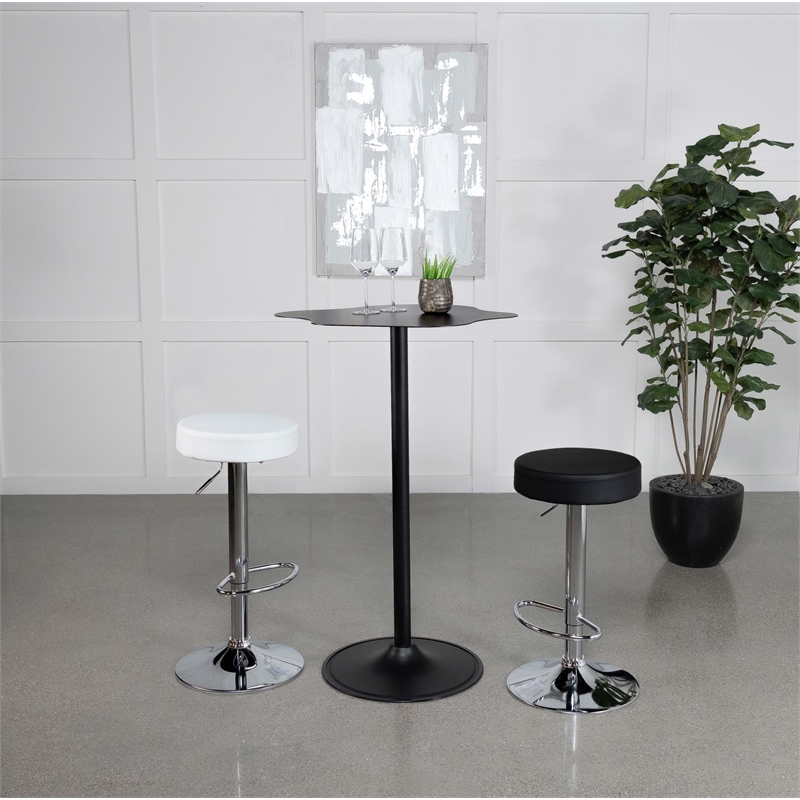 Pemberly Row Curved 29-inch Cloud-Shaped Bistro Bar Table in Black