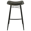 Pemberly Row Backless Leather Upholstered Bar Stool Set in Espresso