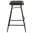 Pemberly Row Backless Leather Upholstered Bar Stool Set in Espresso