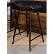 Pemberly Row Backless Leather Upholstered Bar Stool Set in Espresso
