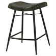 Pemberly Row Backless Leather Upholstered Counter Stool Set in Espresso