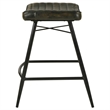 Pemberly Row Backless Leather Upholstered Counter Stool Set in Espresso