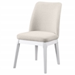 Pemberly Row Rubberwood Upholstered Dining Side Chair Set of 2 in Beige