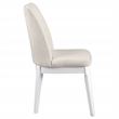 Pemberly Row Rubberwood Upholstered Dining Side Chair Set of 2 in Beige