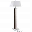 Pemberly Row 67-inch Square Tapered Mirrored Floor Lamp in Brown