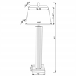 Pemberly Row 67-inch Square Tapered Mirrored Floor Lamp in Brown