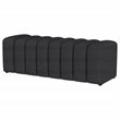 Pemberly Row Fabric Upholstered Tufted Accent Bench in Charcoal