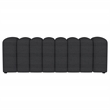 Pemberly Row Fabric Upholstered Tufted Accent Bench in Charcoal
