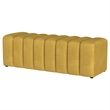 Pemberly Row Fabric Upholstered Tufted Accent Bench in Mustard Yellow