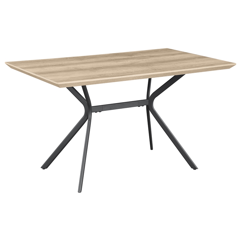 Pemberly Row 53-inch Composite Wood Dining Table in Light Brown