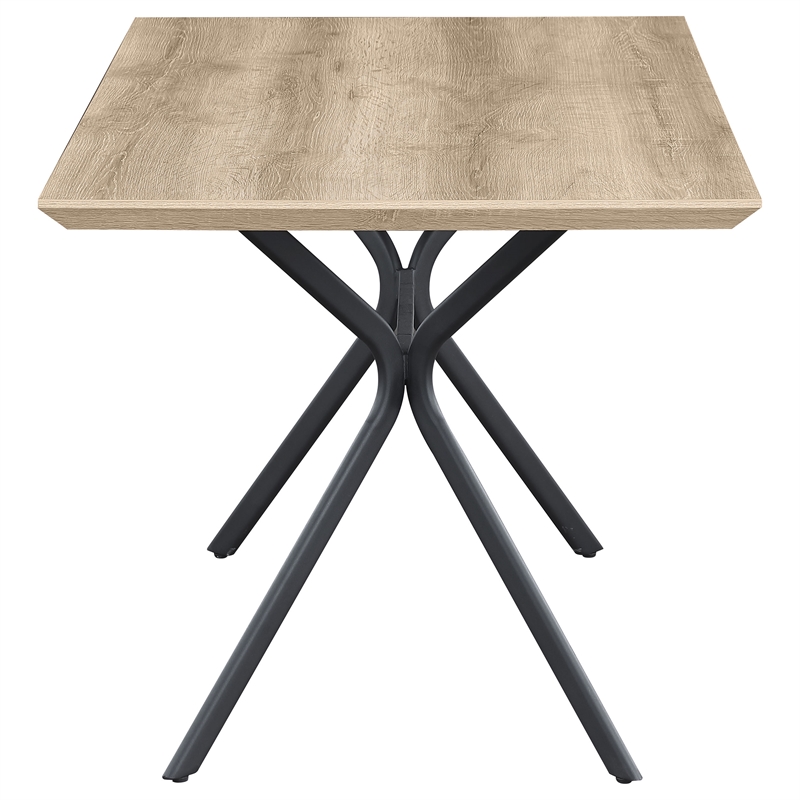 Pemberly Row 53-inch Composite Wood Dining Table in Light Brown